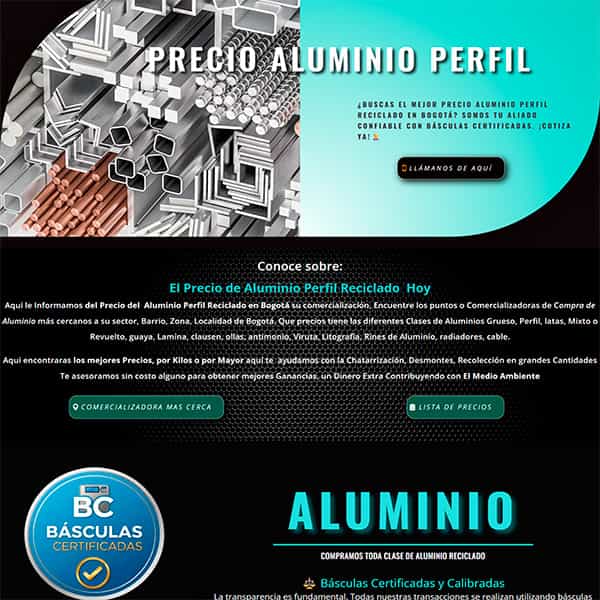 Precio Aluminio Perfil